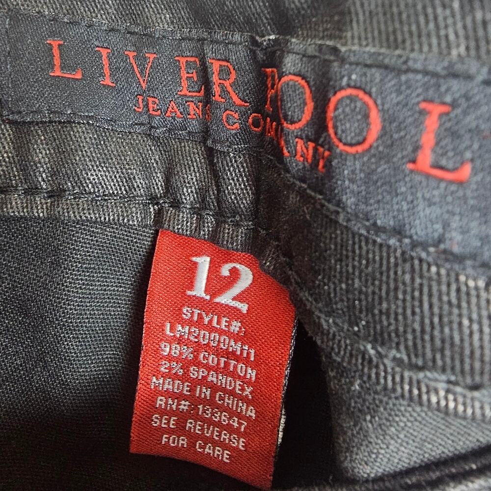 Liverpool Womens Abbys Faux Leather Skinny Jeans Sz 12 Moto Biker Classic Black - Picture 5 of 9